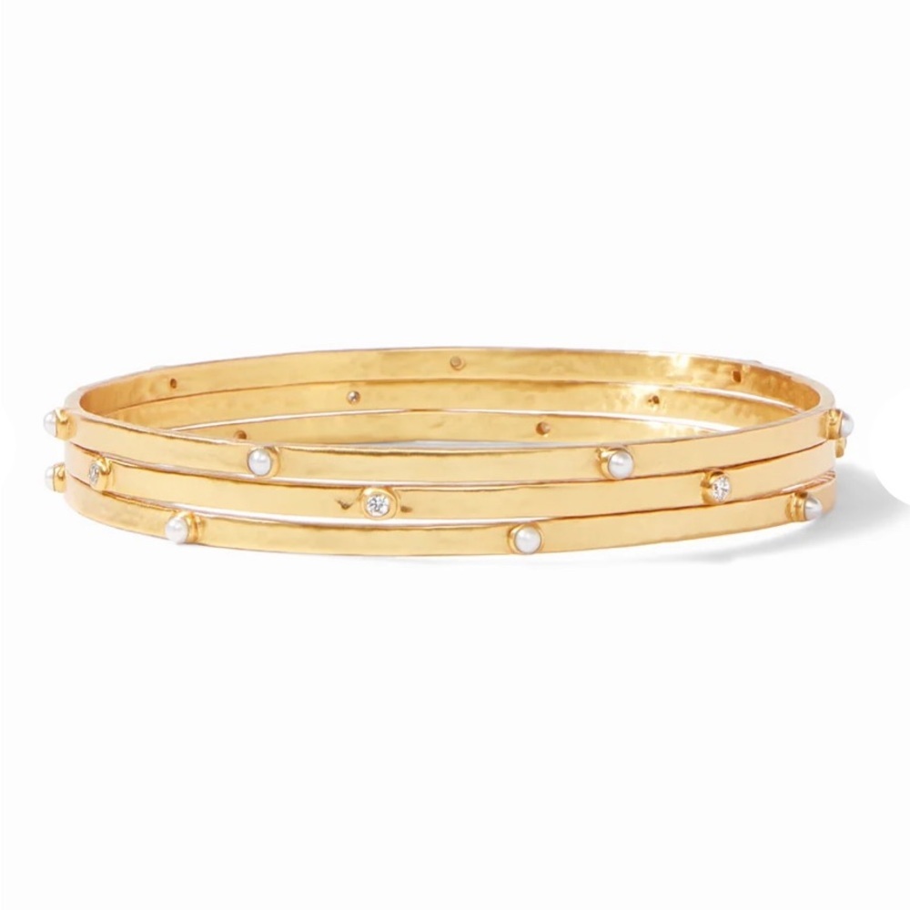 Julie Vos Crescent Stone Bangle - Picture 3 of 4